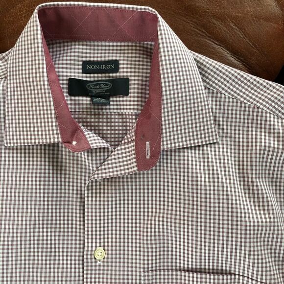 Pronto Uomo Buttondown Dress Shirt No Iron 15.5 34 - Picture 1 of 5